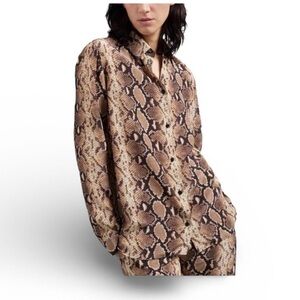 The Kooples Womens Snakeskin Print Blouse